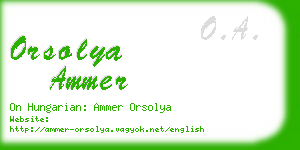 orsolya ammer business card